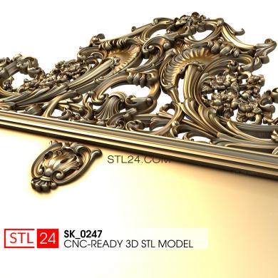 Headboard (SK_0247) 3D models for cnc